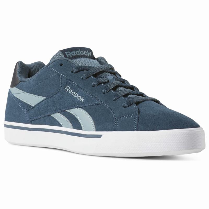 Reebok Royal Complete 2ls Shoes Mens Blue/Turquoise/Black/White India UL1672ZS